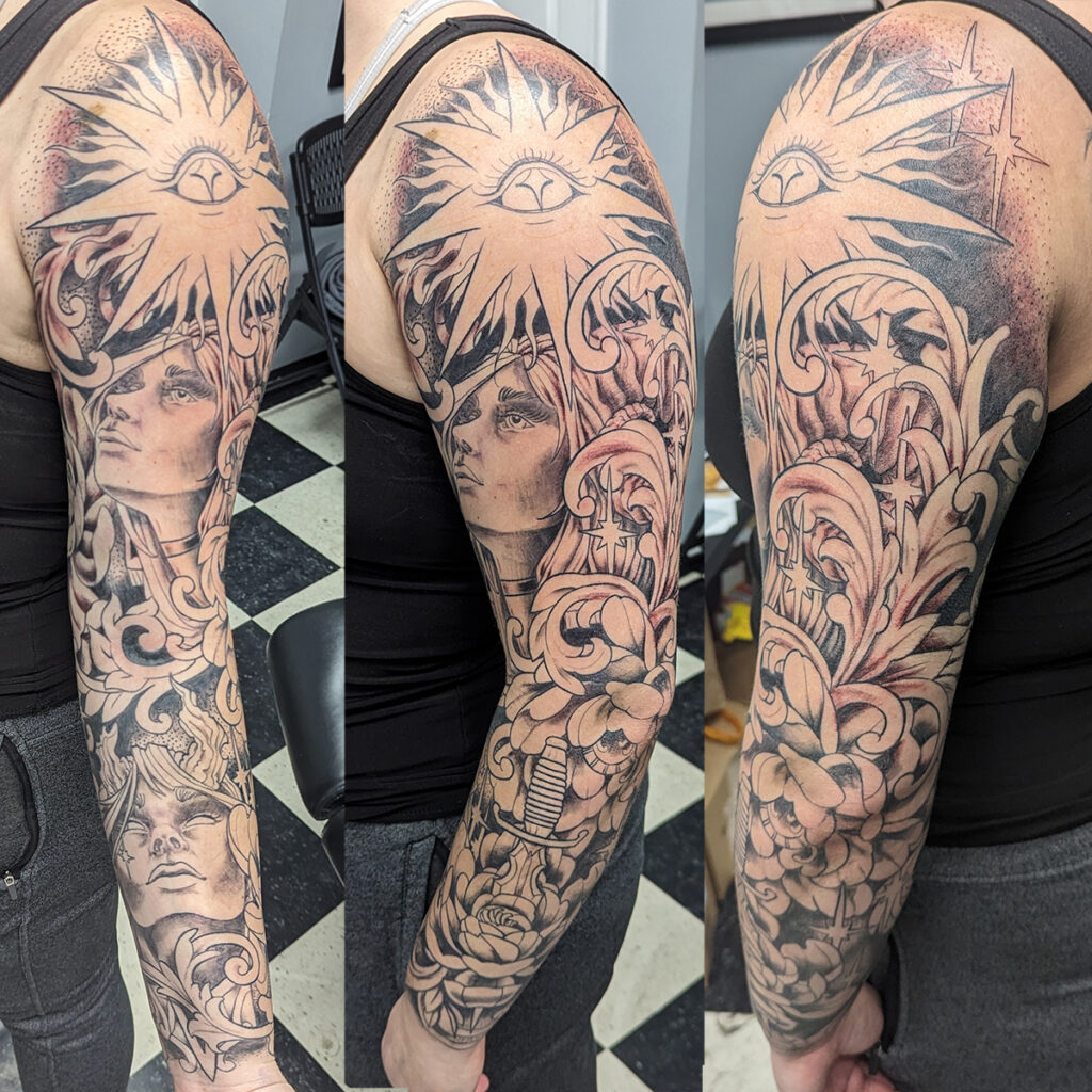 Astrological Neo-Traditional Sleeve